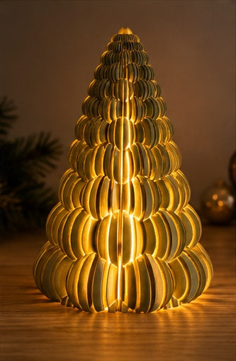 3D-geprinte kerstbomen set van 3 stuks – 15 en 20 cm