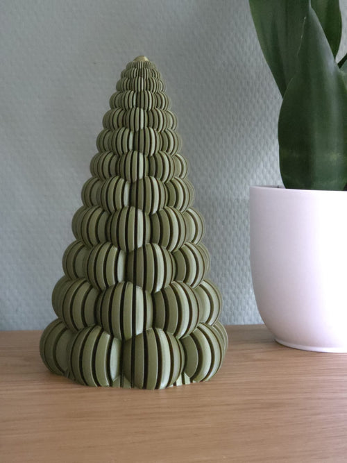 3D-geprinte kerstbomen set van 3 stuks – 15 en 20 cm